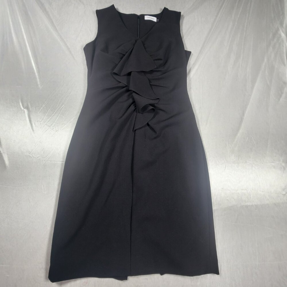 calvin klein black ruffle dress Calvin Klein Women's Dresses Ruffle Skirt Dress,Black,4 at Amazon Women's Clothing store